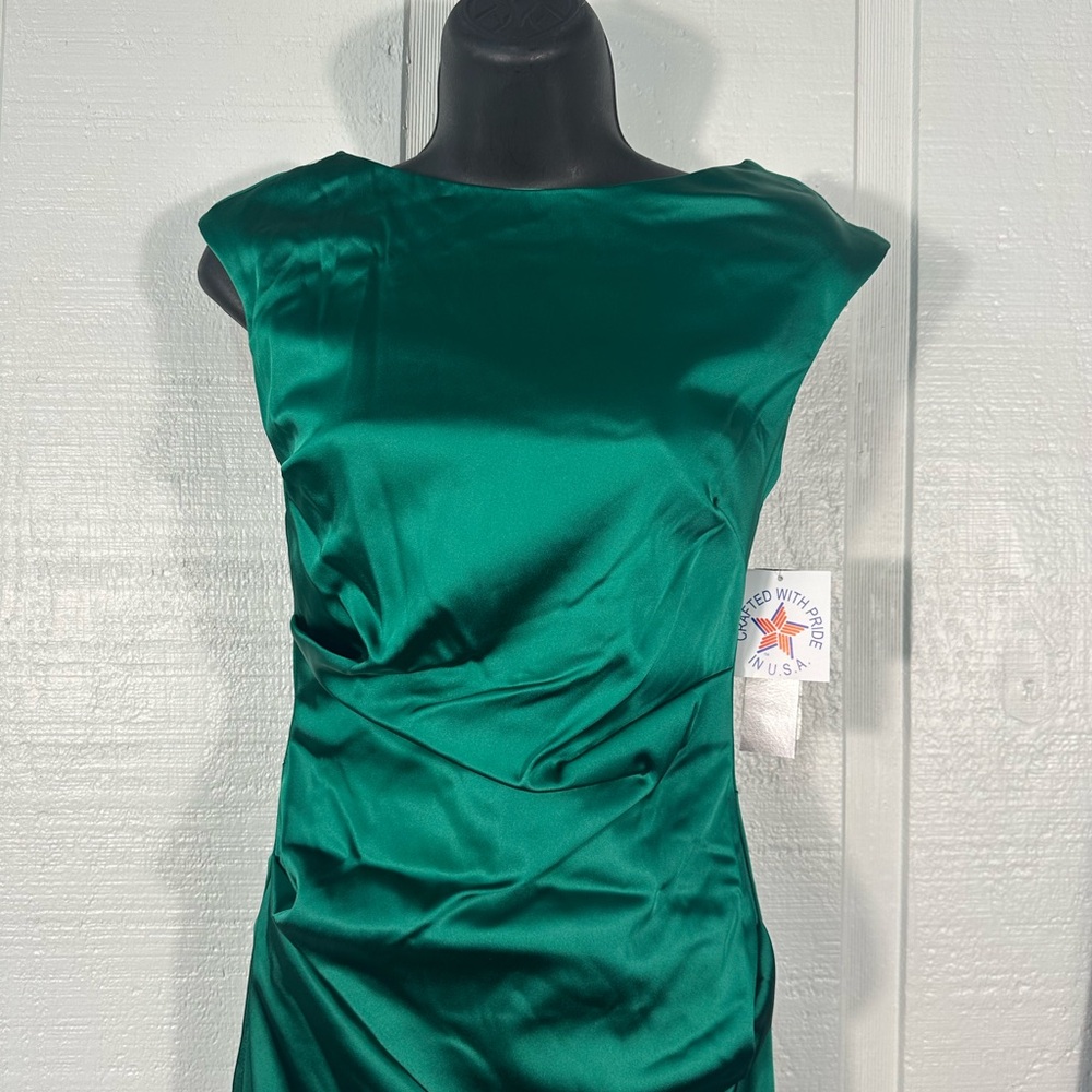 Betsy & Adam Women’s Green Cap Sleeve Dress Size 2 NWT - Picture 4 of 12
